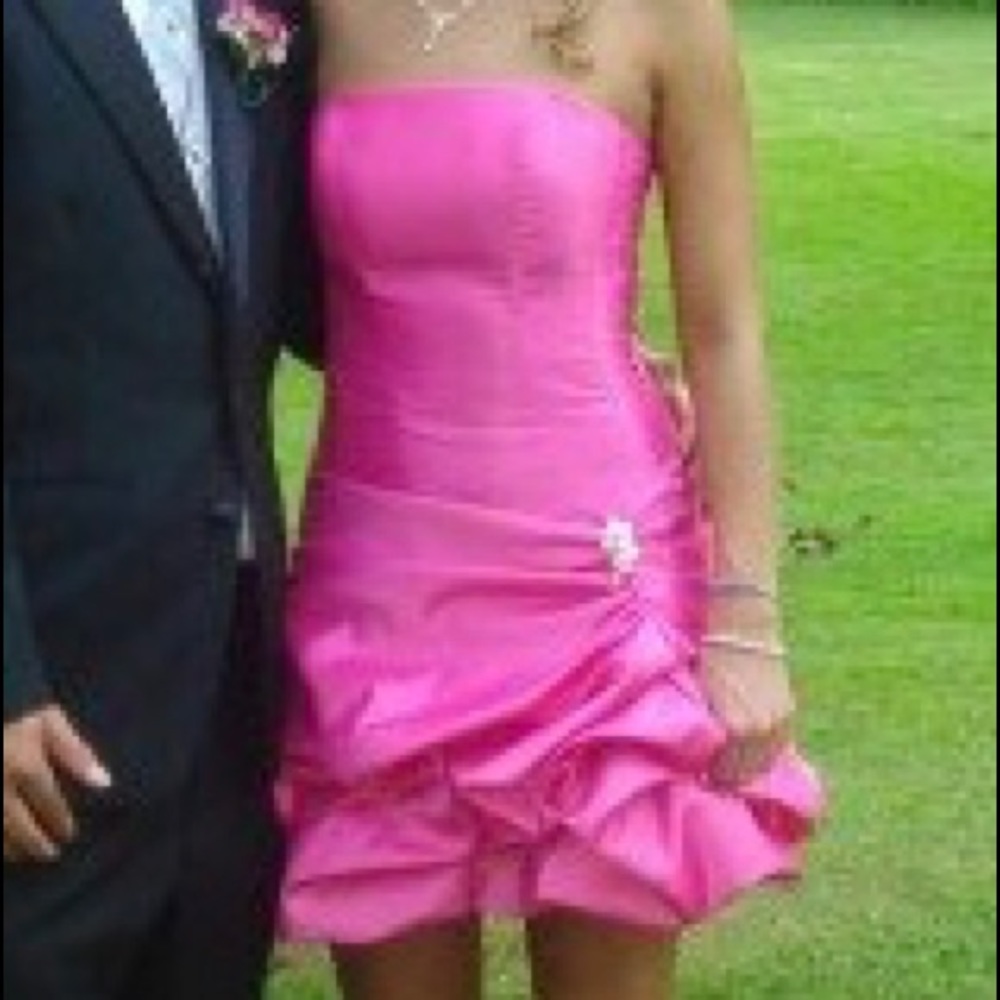 Short hot pink dress